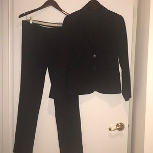 Theory gray and blue pinstripe suit